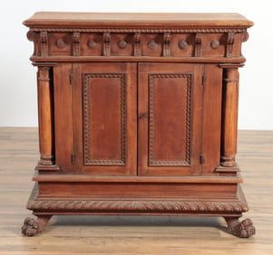 Italian Baroque Revival Stained Cherry Cabinet