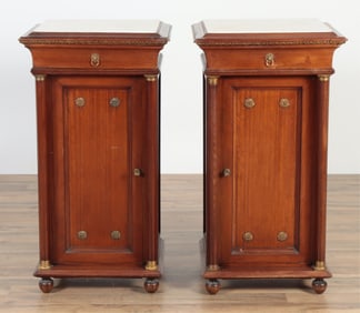 Pair of Napolean III Pedestal Cabinets