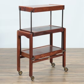 Edwardian "Adap-Table" Tiered Serving Trolley