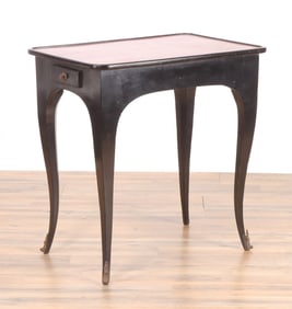 Louis XV Style Table Red Leather Top