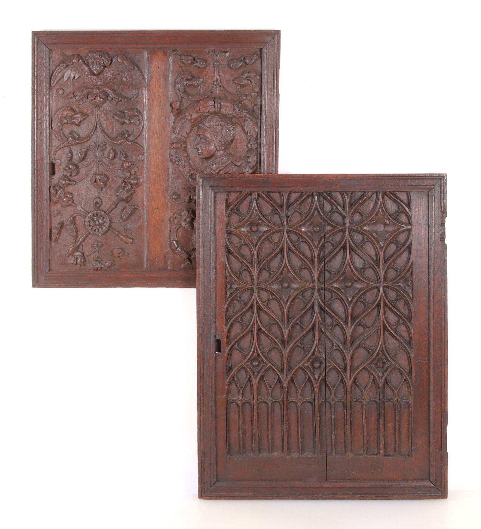 18-19th C. European Wood Carved Cabinet Doors (1 of 5)