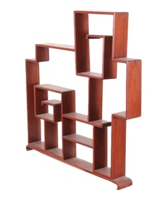 L 19th - E 20th C. Chinese Hardwood Display Shelf