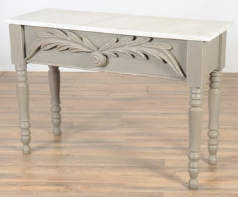 Classical Style Grey Painted Console