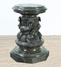 Italian Green Marble Pedestal, 20th C