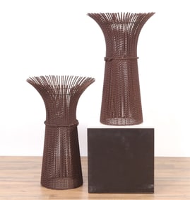 Pair of Iron Wheat Sheaf Table Bases