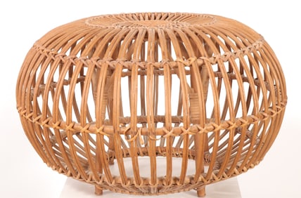Franco Albini Rattan Ottoman, c.1970