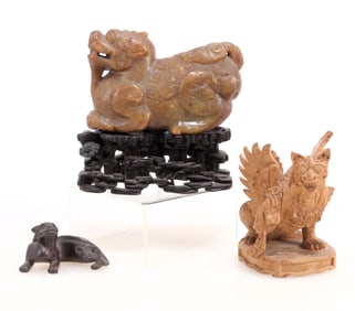 Group of Carved and Cast Animal Figures