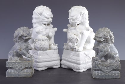 Two Pairs Chinese Foo Guardian Lions