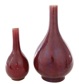 Two Flambe Vases