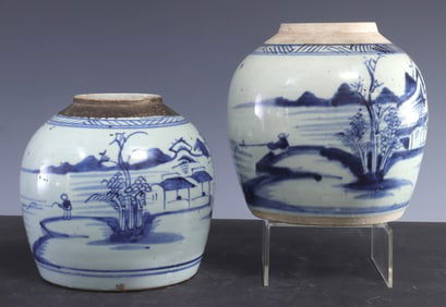 Two Canton Ginger Jars 19th-20th C