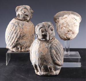 Han Dynasty Owls and Female Figure