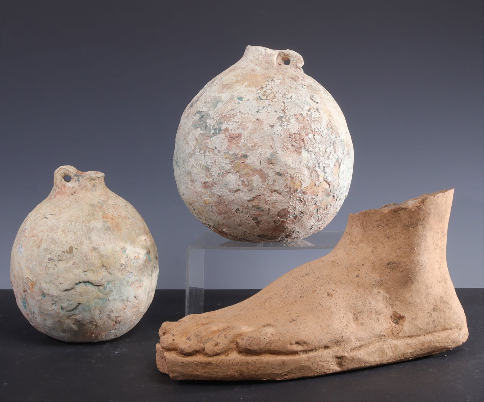 Two Pottery Jars & Foot Model Fragment (1 of 9)