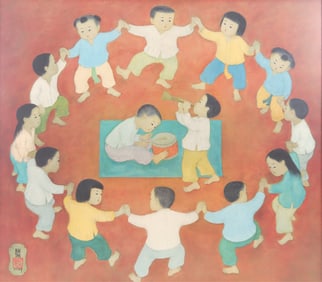 Mai Thung Thu - La Ronde des enfants - print