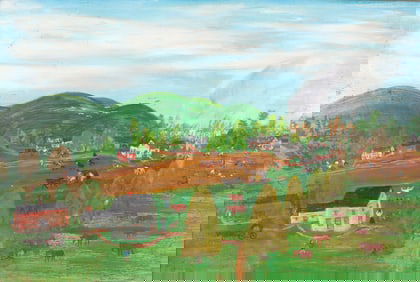 Besozzi, Outsider Art - Burning of Danbury 1777