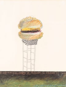 Carol Anthony - Seated Hamburger - Mixed Media