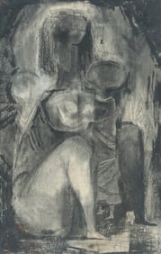 Frank Russell - Seated Mother and Child - P/B