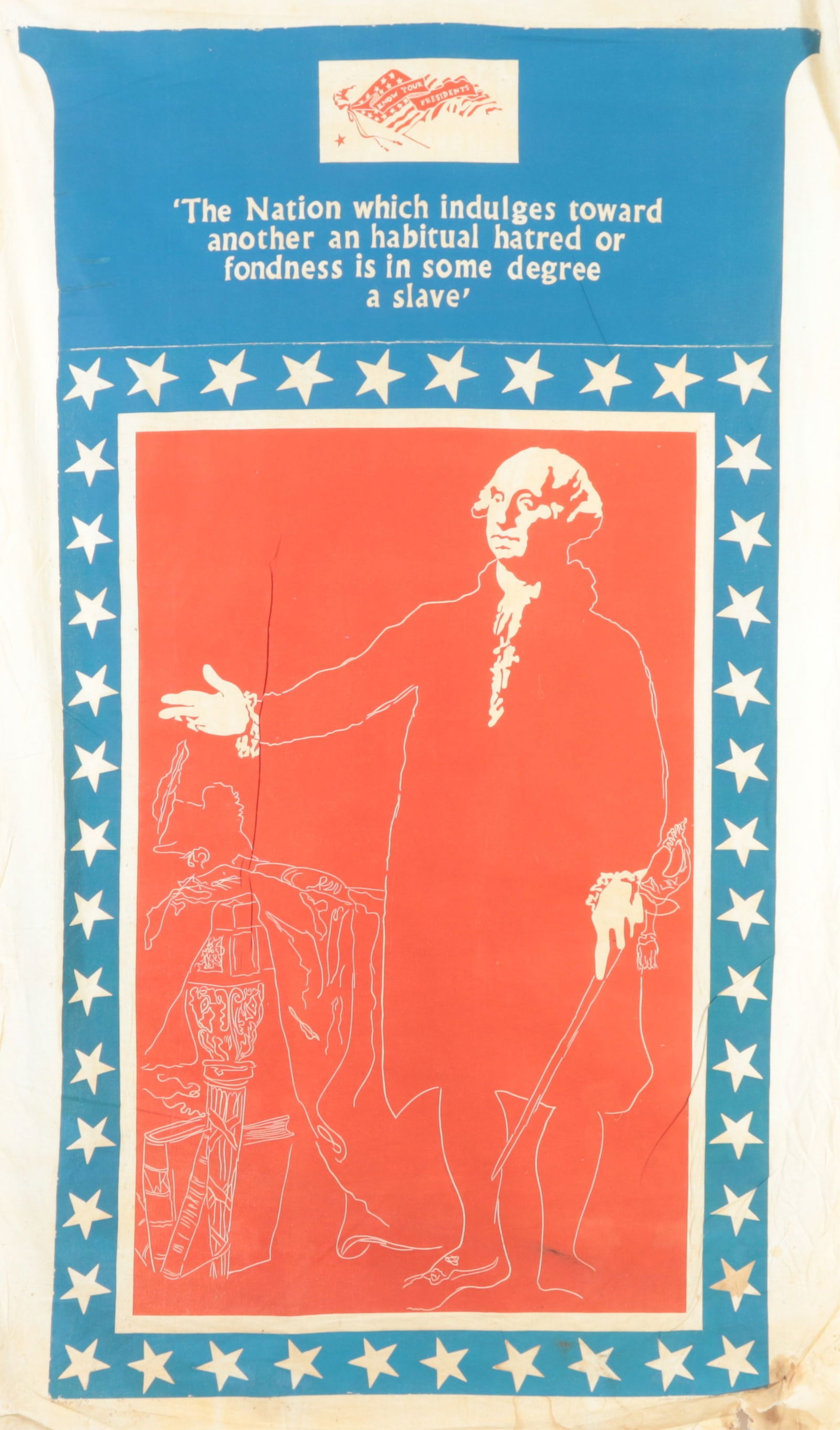 William M. Kent - KNOW YOUR PRESIDENTS - Print: William M. Kent, American, 1919-2012, William M. Kent, American, 1919-2012, KNOW YOUR PRESIDENTS, "The Nation which Indulges toward another an habitual hatred or fondness is in some degree a slave",(f