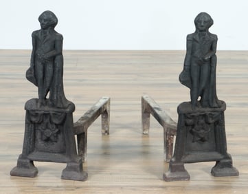 Pr Vintage George Washington Andirons