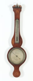 Regency Inlaid Mahogany Barometer, Pozzi, c.1805