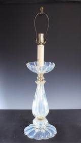 Segusso Murano Style, Opalescent Glass Table Lamp