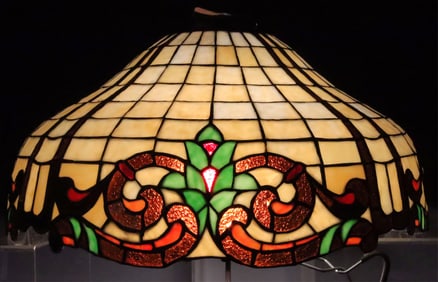 Leaded Slag Glass Shade