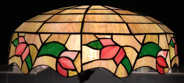 Leaded Glass Shade - Floral Motif