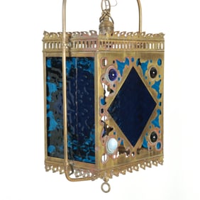 Brass Art Deco Hanging Light