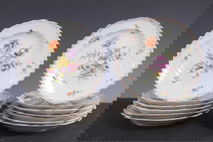 13 Meissen Porcelain Luncheon Plates