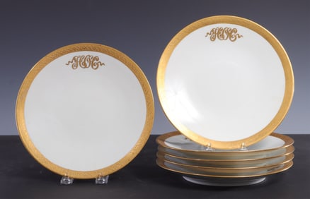 Limoges Gilt Dinner Plates