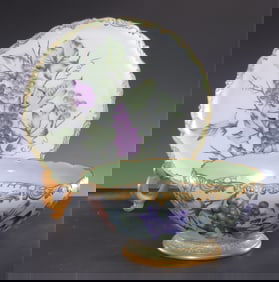 Limoges T&V Centerpiece Bowl and Plate