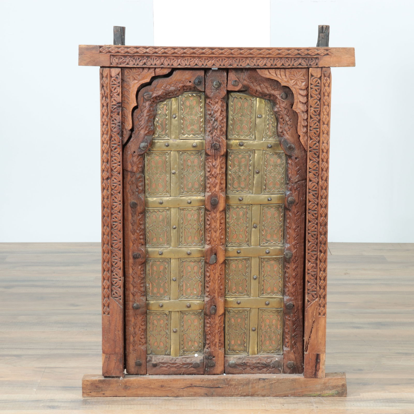 Antique Wooden Indian Window Frame, 19th C (1 of 4)