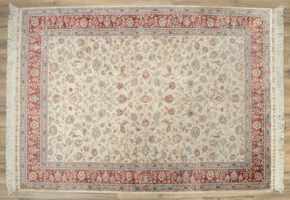 Turkish Persian Silk Usak Rug 4-1 x 6-1