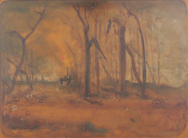 Louis Eilshemius - WW I Battle - O/C