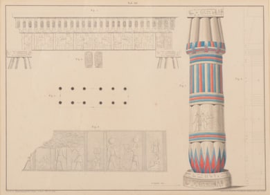 Minutoli Lithograph - Thoth Temple