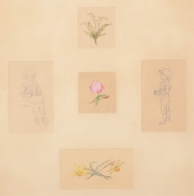 Kate Greenaway - Floral Drawings