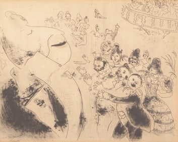 Chagall Apparition de Tchitchikov Au Bal