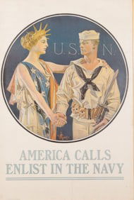 Leyendecker - Enlist In The Navy - US WWI Poster