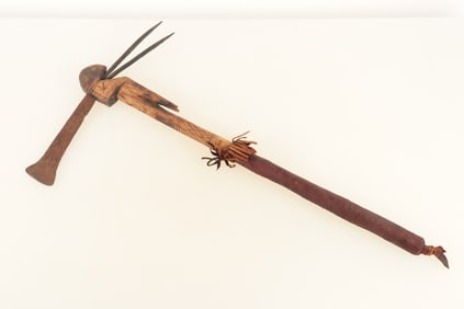 Antique African Wood & Iron Axe