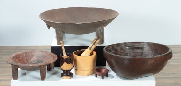 Hawaiian Kava Bowls, mortar & pestle
