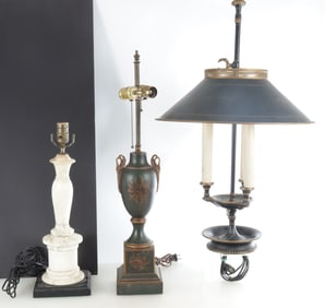 Three Classically Styled Table Lamps
