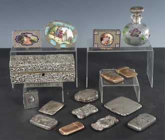 Asstd Group Silver & 14K Gold Personal Objects