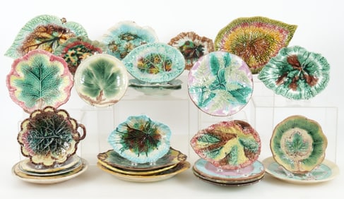 27-Pc Asstd Grp Majolica Style Plates