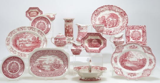 16pc Asstd Gp Red & White Transferprinted Articles