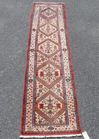 Kazak Style Wool Runner Rug 2-10 x 11-7