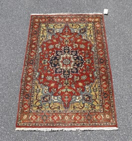 Kashan Style Wool Carpet 3-11 x 6-1
