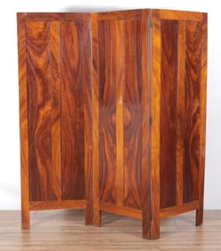 French Mahogany 3-Paneled Screen, 19/20 C