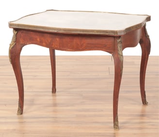 Louis XV Style Inlaid Side Table & Tapestry
