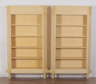 Pair Benchmade Louis XVI Style Bookcases