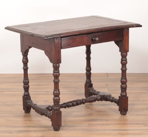 French Baroque Walnut & Cherry Side Table