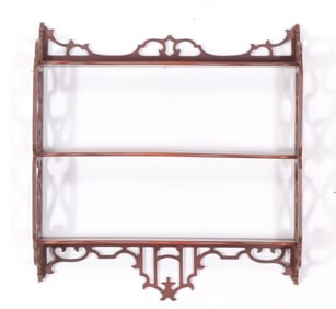 George III Mahogany Hanging Shelf